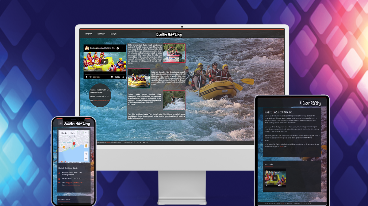Antalya Düden Rafting Waterland Web Sitesi Tasarımı ve Yazılımı