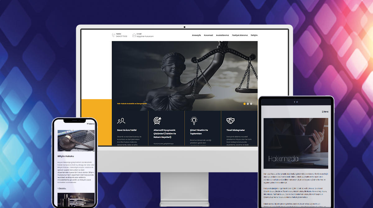 HAK Hukuk Avukatlık Bürosu Web Tasarımı ve Yazılımı