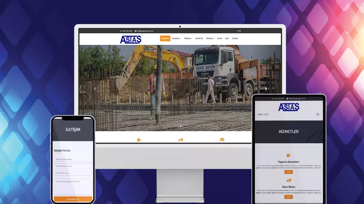 ASTAŞ İnşaat Firması Web Tasarımı ve Yazılımı