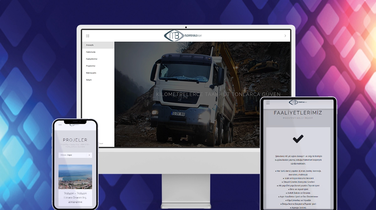 Muzaffer Balci İnşaat Firması Web Sitesi Tasarımı